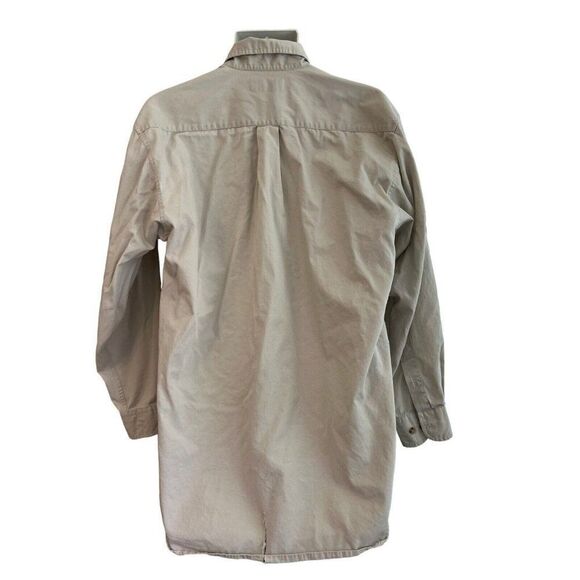 Mens Medium Notre Dame Logo Button Down Shirt Khaki Pocket Crable Sportswear - Picture 3 of 6